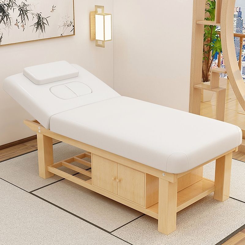 Solid wood beauty bed salon massage bed shampoo bed hairdressing fumigation Thai massage therapy con