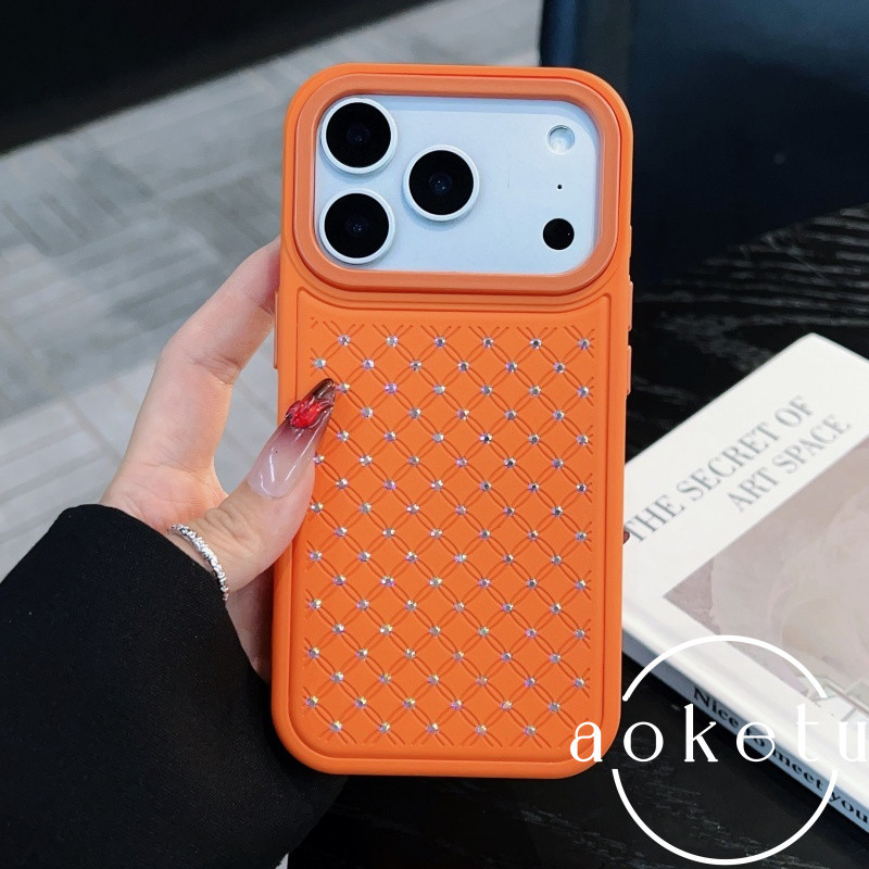 Full Sky Star Matte Diamond Set เหมาะสําหรับ Apple 17Promax เคสโทรศัพท์ 17Pro สีทึบขอบนุ่ม 17 หรูหรา 17Air รวมทุกอย่าง Anti Drop Case