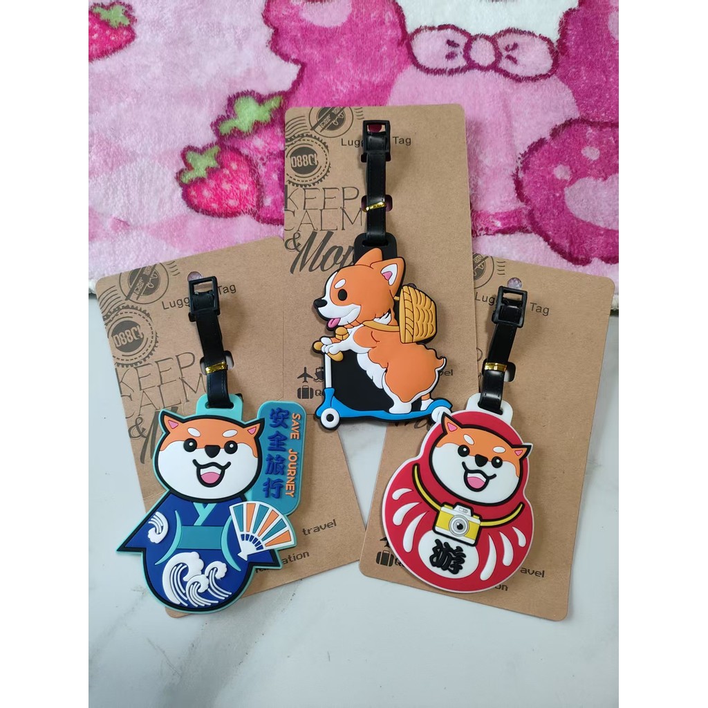 Name Tag Bag Listing Dog Shiba Inu Dog Bag Tag ILR7