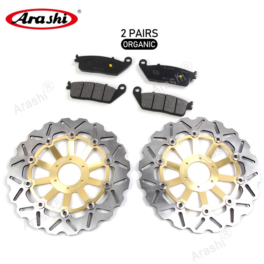 Arashi CNC Full Floating Front เบรคโรเตอร์สําหรับ HONDA VFR750 1994 1995 1996 1997 รถจักรยานยนต์เบรค