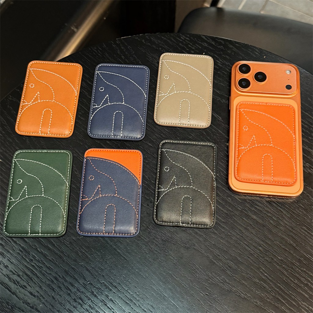 Magnetic Attraction Card Holder PU หนัง All-match แฟชั่น Horser รูปแบบคู่การ์ดอุปกรณ์เสริมสําหรับ Naked โทรศัพท์มือถือ Magsafe ฝาครอบแท็บเล็ต ราคา ถูกที่สุด ดีลบีเคเค แกลเลอรีภาพที่ 7