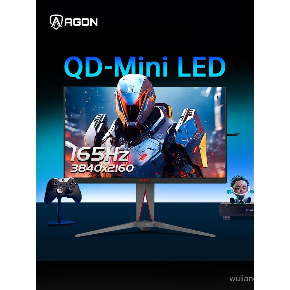 AOC Love Attack Agon 27 นิ้ว MiniLED Gaming 4K HD AG275UXM คอมพิวเตอร์ 165 Monitor 144