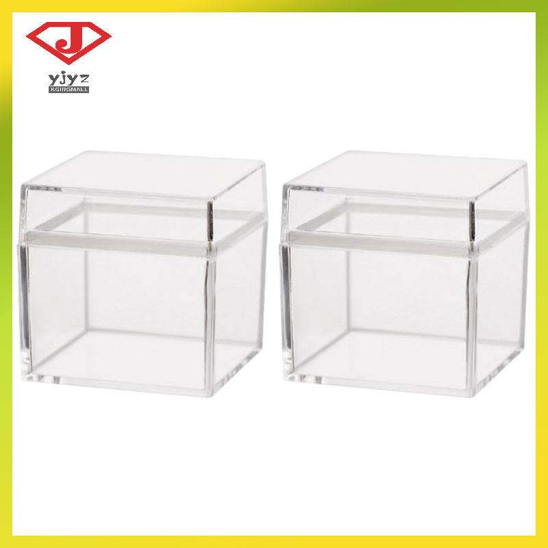 2 ชิ้นโปร่งใสสแควร์ผู้ถือขนม Ps กล่องสําหรับ Home Storage และบรรจุภัณฑ์ yuanjingyouzhang