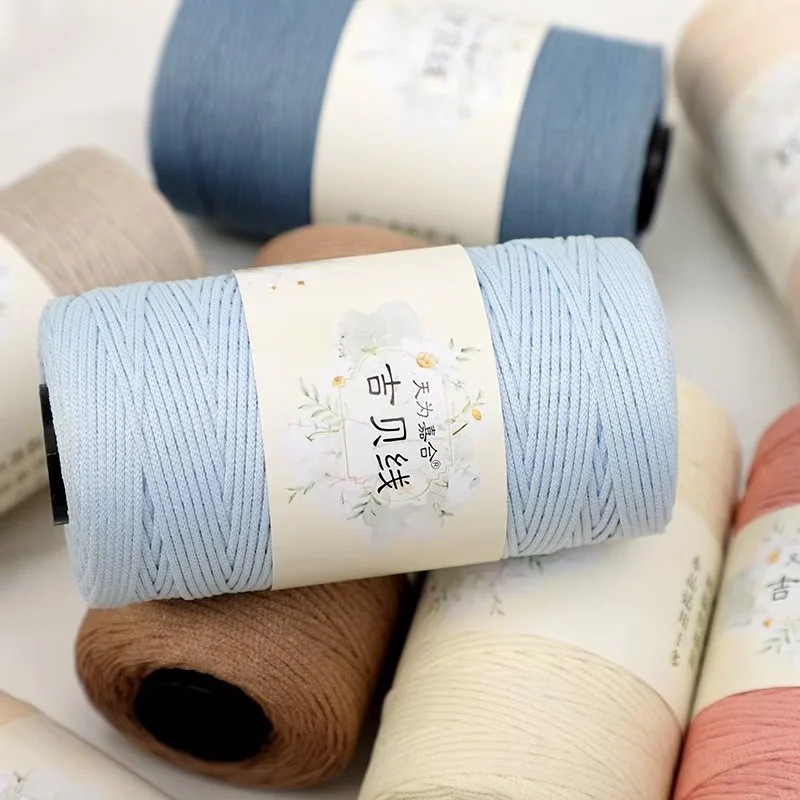 สลิงด้าย Mercerized Cotton Linen Ice Silk Handmade diy ทอฤดูร้อนครีมกันแดดหมวกบังแดดกระเป๋าเบาะ && **
