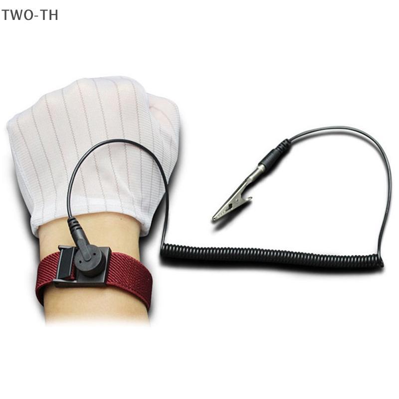 สายรัดข้อมือ ESD ป้องกันไฟฟ้าสถิตย์ แบบมีคลิปifix