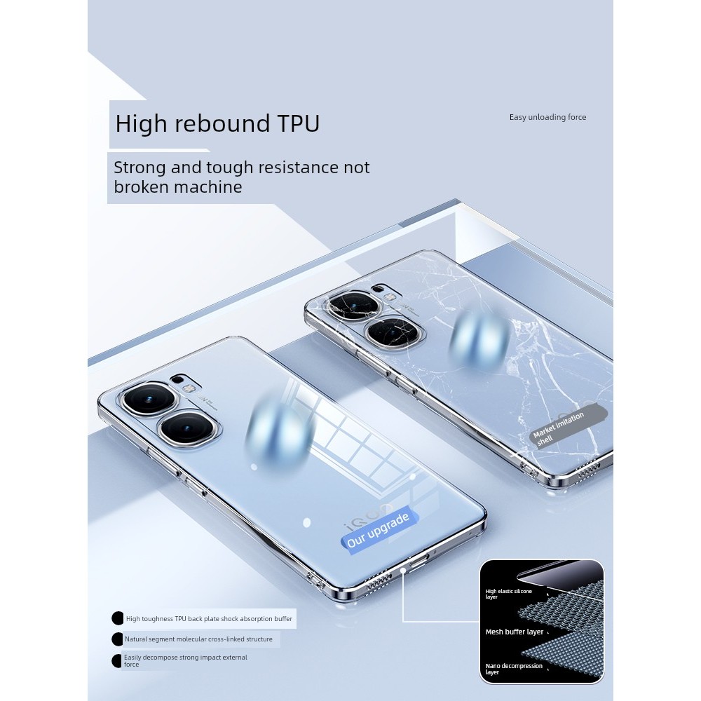 เคส iqoo 12 iqoo z9 5g เคส เคสโทรศัพท์ iQOO ทำจากซิลิโคนเหลวกันกระแทก