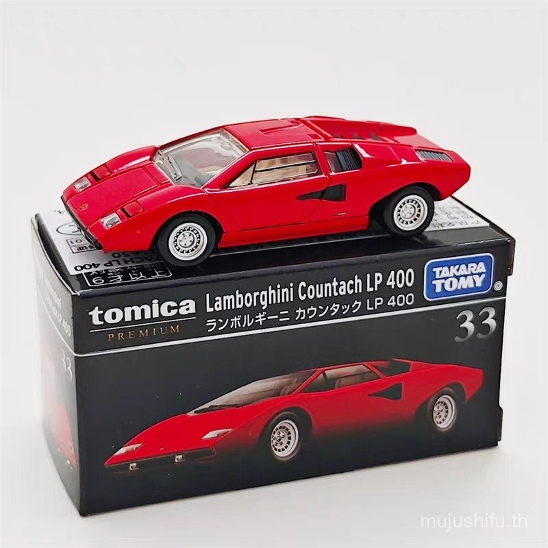 Domeka/TOMY รถจําลองกล่องสีแดงกล่องสีดํา TP33 Lamborghini Contash LP400 รถสปอร์ต TJHI