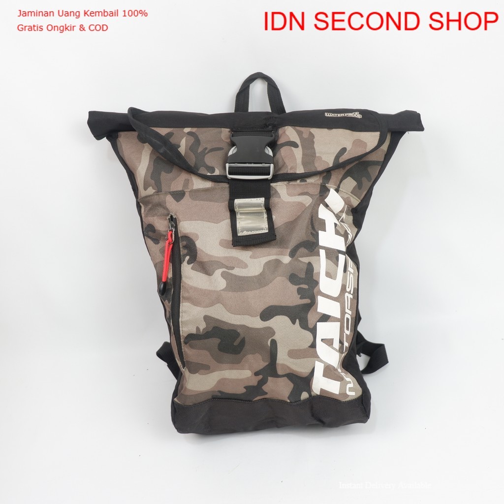 Taichi Roll Top Backpack Camouflage Lightweight Daily Outdoor 18 L Preloved