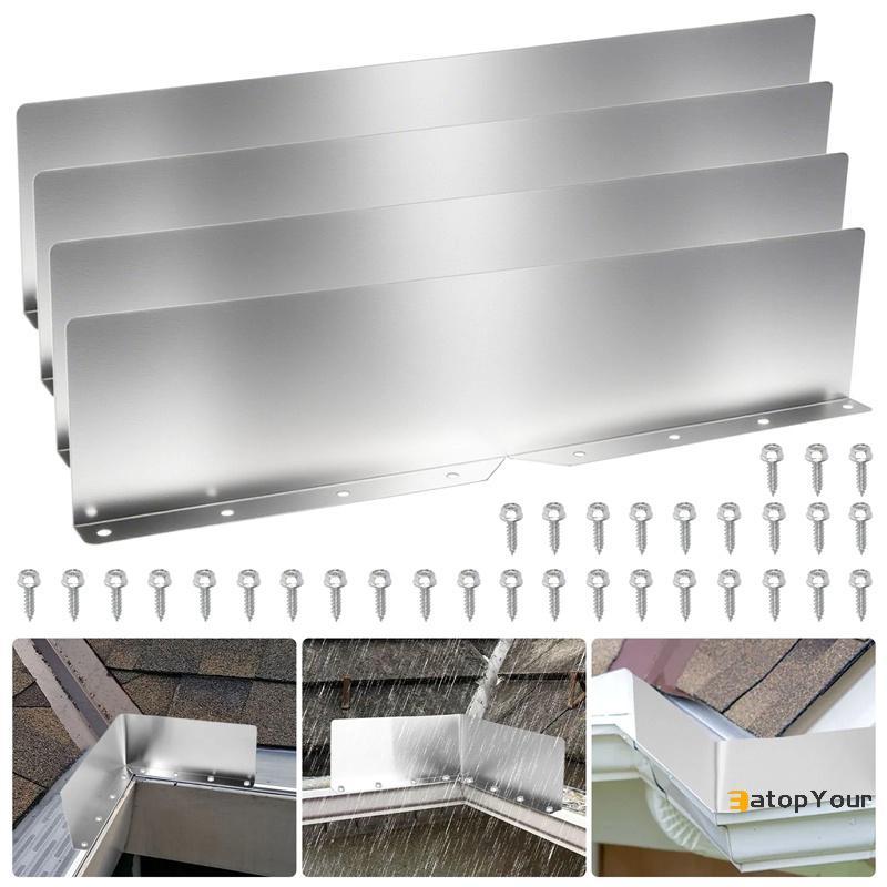 EatopYour] 4 ชิ้น Rainwater Valley Gutter Splash Guard Rain Drip Gutter Guard,Rain Drip Gutter Guard