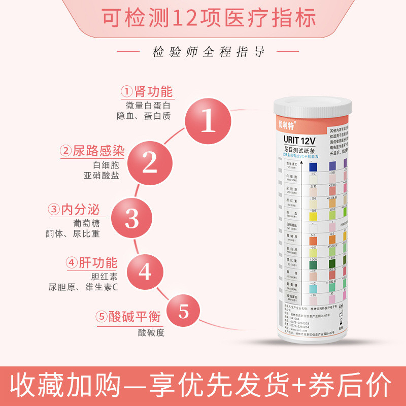 ที่ไม่ซ้ํากัน 12 รายการ Ulite ปัสสาวะโปรตีนทดสอบกระดาษในครัวเรือนตาข่ายทดสอบปัสสาวะ Diabtones การวิเ