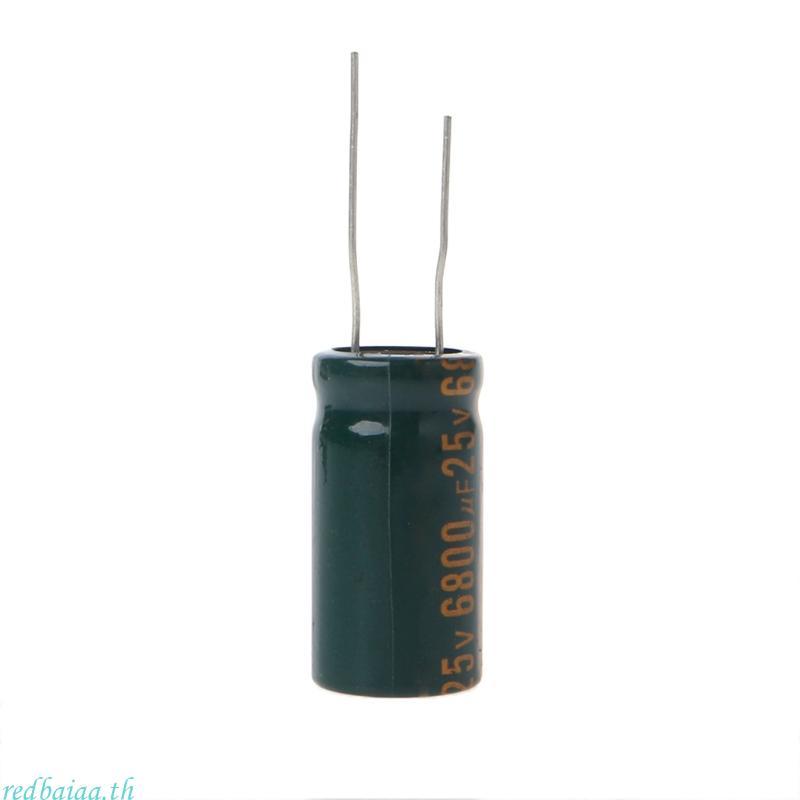 Redbaiaa 25V 6800uF Capacitance Electrolytic Radial Capacitor ความถี่ต่ํา ESR