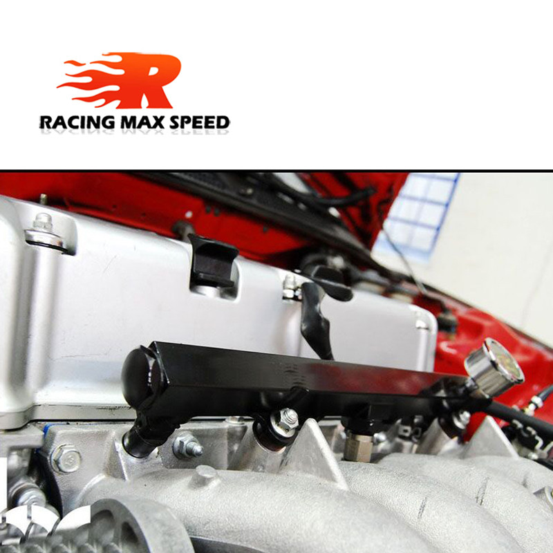 MP K SERIES สีดำรางชุดสำหรับ H0NDA K20 K24 RSX CIV1C SI INTEGRA EP3 พร้อม 0-160PSI Gauge