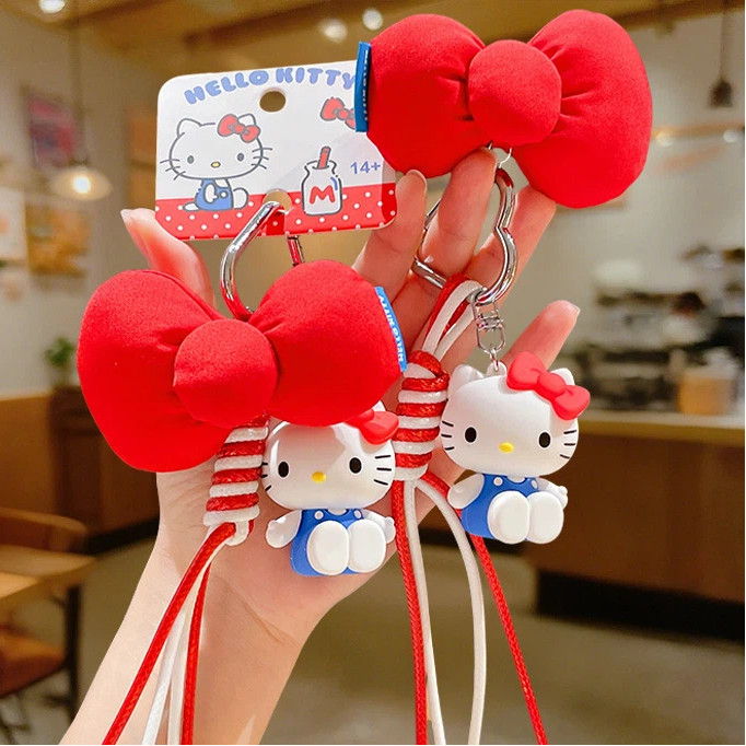 ของแท้ Extreme Series Hello Kitty พวงกุญแจการ์ตูนน่ารัก Sanrio ตุ๊กตาจี้ของขวัญขนาดเล็ก