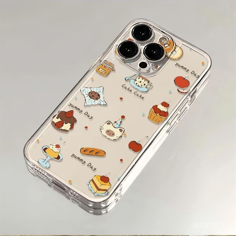 เคสโทรศัพท์สร้างสรรค์ขนมเค้กขนาดเล็กเหมาะสําหรับiPhone 17promax 17 16 15 promax xr xs 11promax 11 12