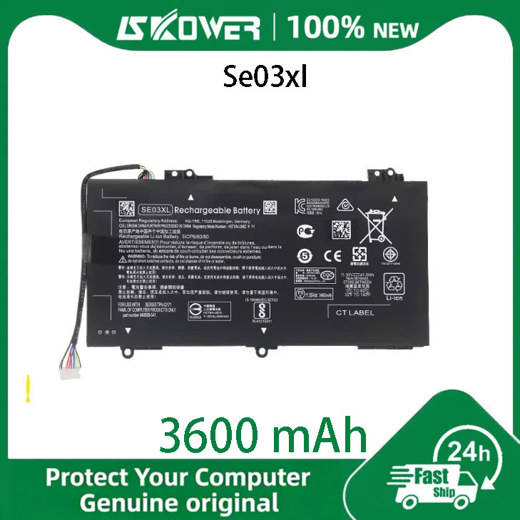 Se03xl สำหรับ hp tpn-q171 pavilion 14 hstnn-lb7g แบตเตอรี่แล็ปท็อป 3600 มิลลิแอมป์