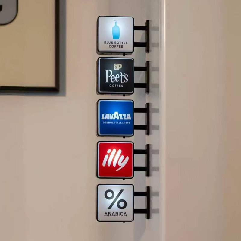 World Classic Coffee Brands Light Sign ตู้เย็นแม่เหล็กเครื่องชงกาแฟ Decor Lavassa Coffee Illy Coffee