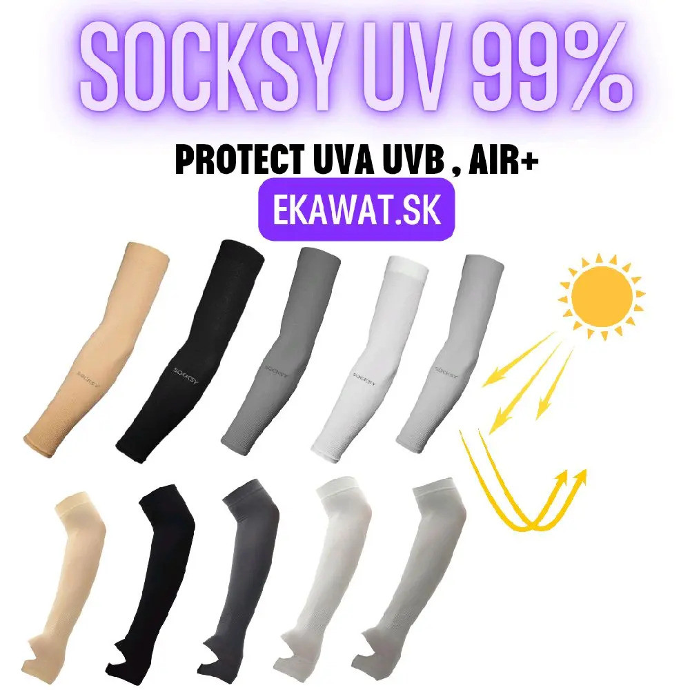 SOCKSY ปลอกแขนกันแดด รุ่น Air+ กัน UV 99% ระบายอากาศดี ผ้าเย็น กีฬา ปลอกแขนฤดูร้อน ปลอกแขนกันแดด ปลอ