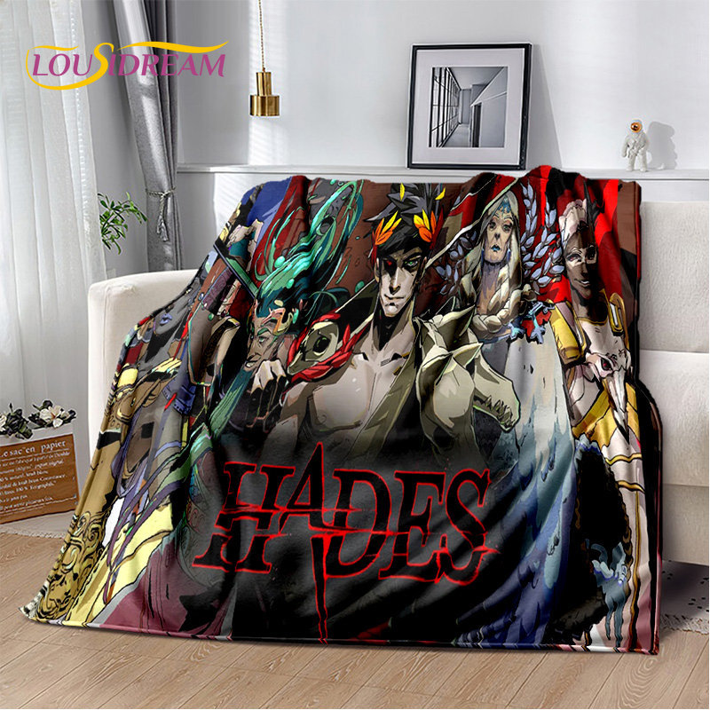 Hades Zagreus เกม Gamer ผ้าห่มตุ๊กตานุ่ม, ผ้าห่มสักหลาดโยนผ้าห่มสําหรับห้องนั่งเล่นห้องนอนเตียงโซฟาฝ