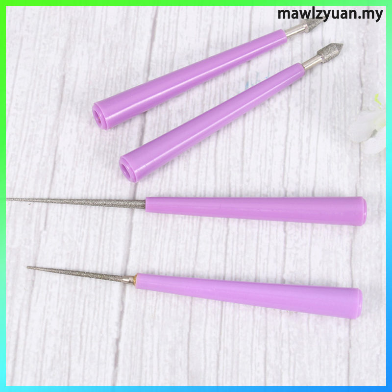5 ชิ้นชุดแฟ้ม Tipped ลูกปัด Reamers สําหรับเครื่องประดับหัตถกรรมไม้แก้วลูกปัดขัด