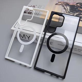 TPU Magnetic เคสโทรศัพท์ For Samsung A07 A17 A56 A36 A16 A06 A54 A55 A15 A37 A57 A26 A25 S26 S25 กันกระแทก ชัดเจน สีทึบ