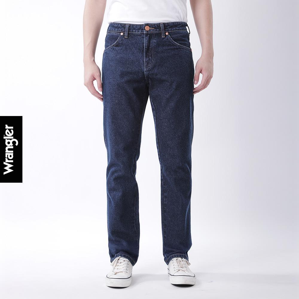 WRANGLER กางเกงยีนส์ผู้ชาย เอวกลาง ทรงตรง รุ่น WR F325MGREF17 สียีนส์เข้ม