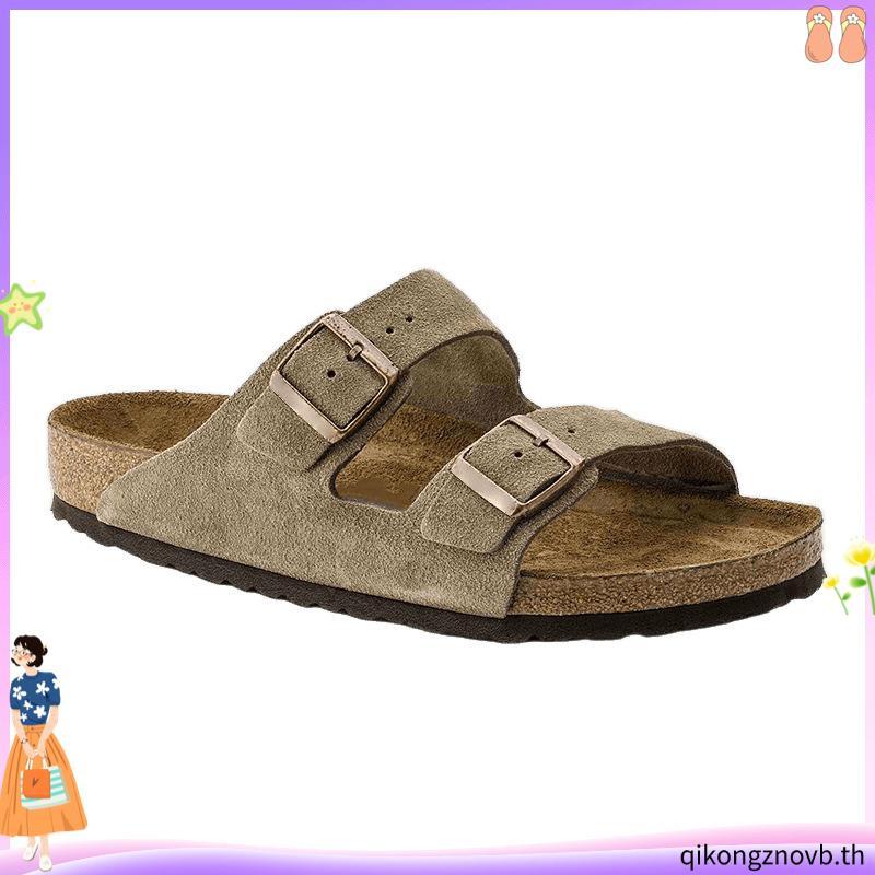 รองเท้า Birkenstock พื้นหนา, รองเท้าแตะ Cork Soled, รองเท้าแตะหนัง Double Breasted Boken