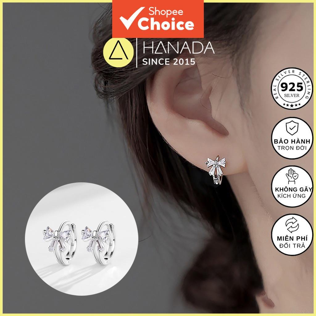 Zircon Bow Ear Climber Minimalist อเนกประสงค์แฟชั่นต่างหูเจาะเครื่องประดับสําหรับผู้หญิง