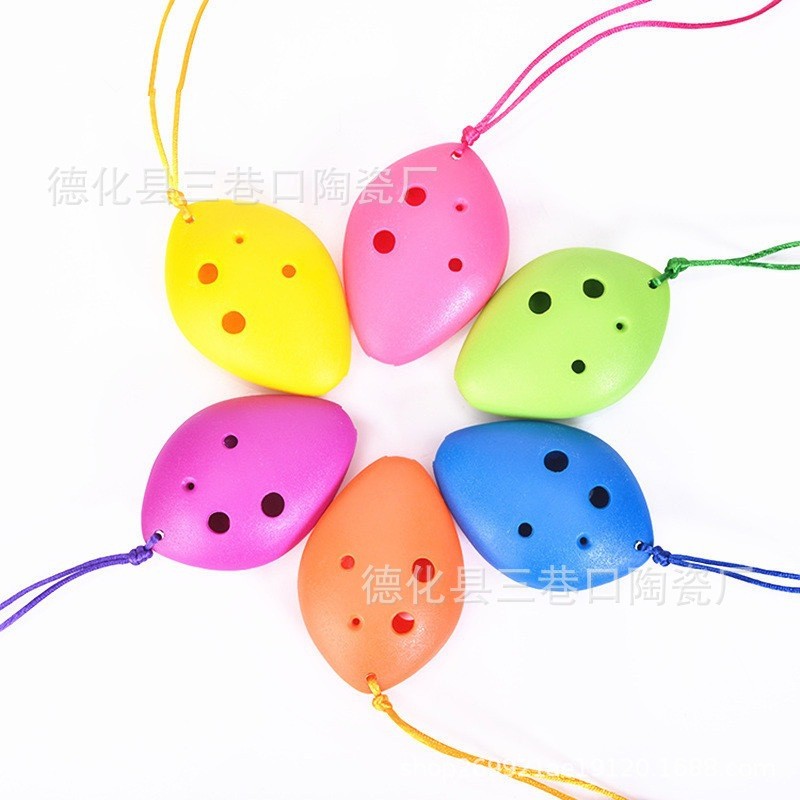 [ขายร้อนเครื่องดนตรี] Ocarina 6 หลุมหกหลุมพลาสติก Alto C Key Ocarina AC Key พลาสติก Ocarina นักเรียน