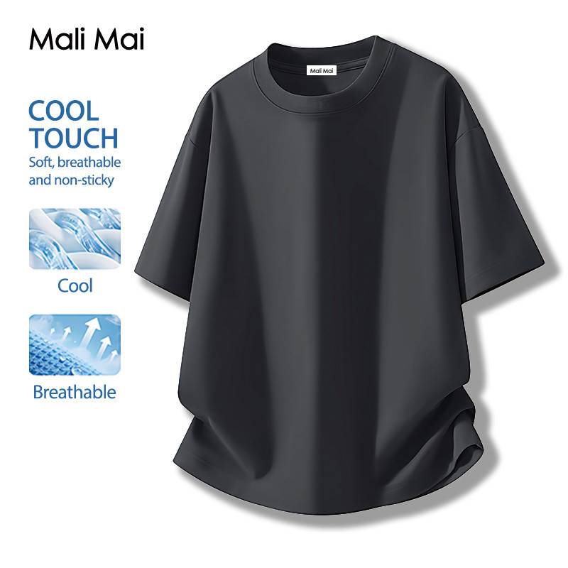เสื้อไหล่ตก แขนสั้น ใส่สบาย ไม่ยืดไม่ย้วย เรียบง่ายและจับคู่ได้ง่าย ไม่ยืดไม่ย้วย [ราคาโรงงาน] – โปรปัง