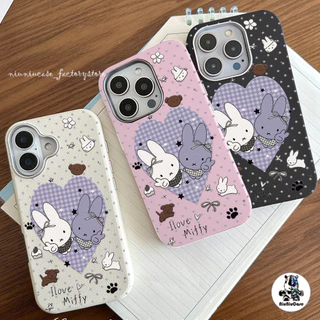 🚚ส่งจากไทย🚚 เคส กระต่ายการ์ตูน For IPhone 17 16 15 14 13 12 11 Pro Max 11 13Pro X XR XS Max 7 8 Plus เคสโทรศัพท์ เคสหนัง