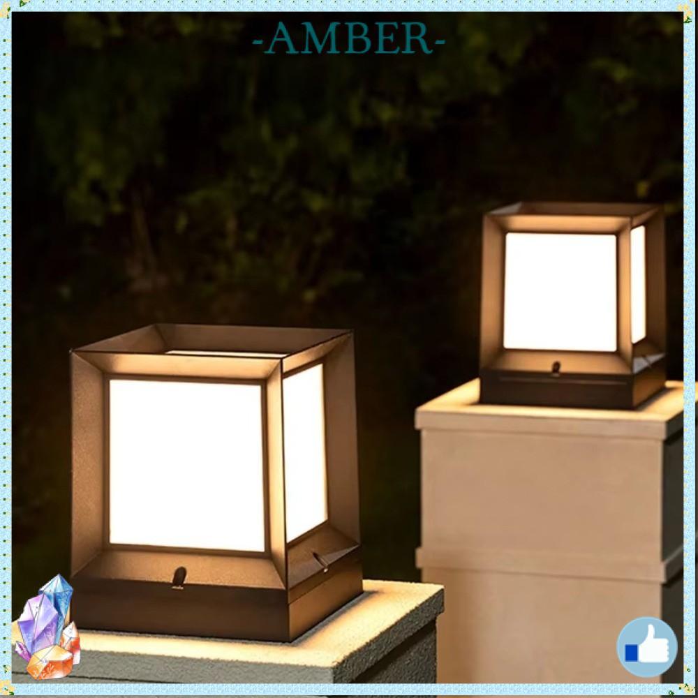 โคมไฟคอลัมน์โมเดิร์น LED E27 220V กลางแจ้ง IP54 กันน้ำ ส่องสว่างพื้นที่ภายนอก