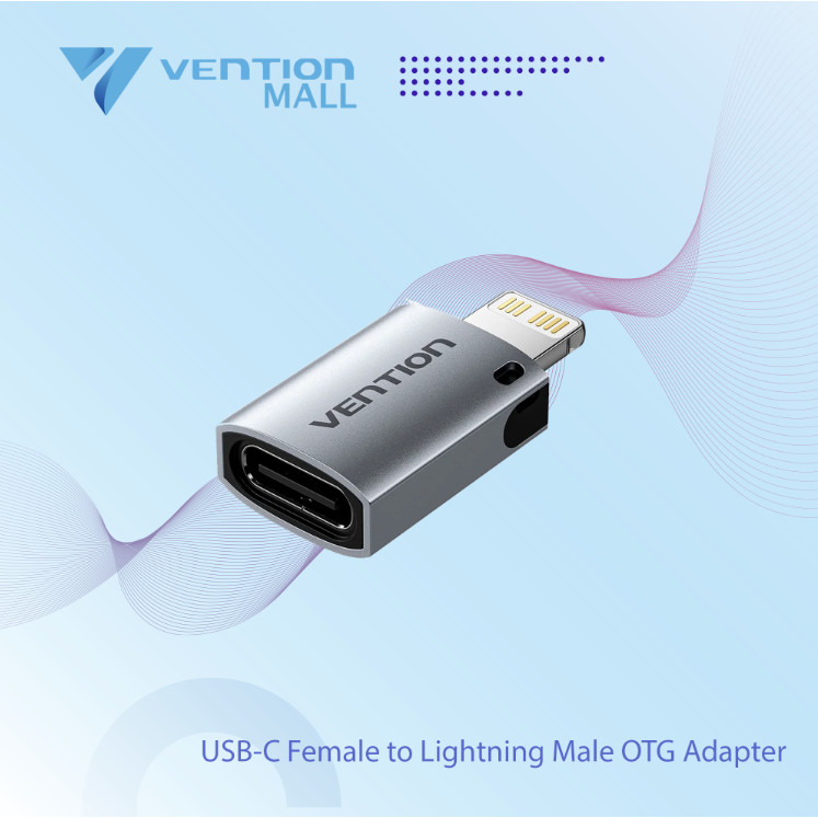 Vention OTG Adapter Usb Type C Female To Lightning Male Data Iphone Adaptor Flashdisk
