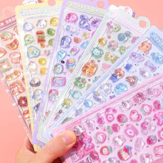 น่ารัก 3D Candy สติกเกอร์ Bonbon Drop Seal Kawaii การ์ตูนสติกเกอร์ตกแต่ง Murah พร้อมสต็อก