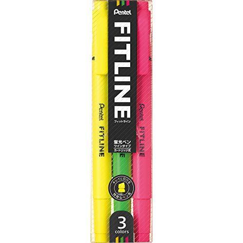 เพนเทล ปากกาเน้นข้อความ ฟิตไลน์ 3 สี ชุด SLW11-3