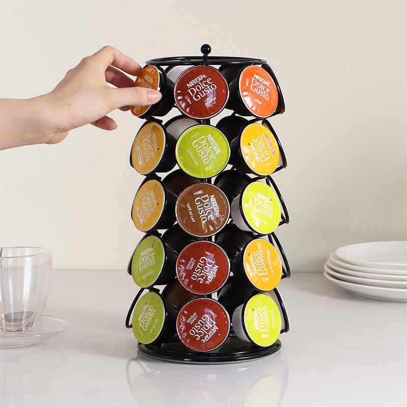 35 Rotatable Black Dolce gusto Dolce gusto Coffee Capsule Storage Rack Display Rack