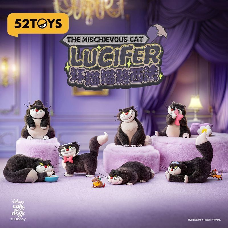 52TOYS Disney Bad Cat Cat Cat Lucifer Series 2 กล่องปริศนาของเล่นของขวัญเครื่องประดับอย่างเป็นทางการ