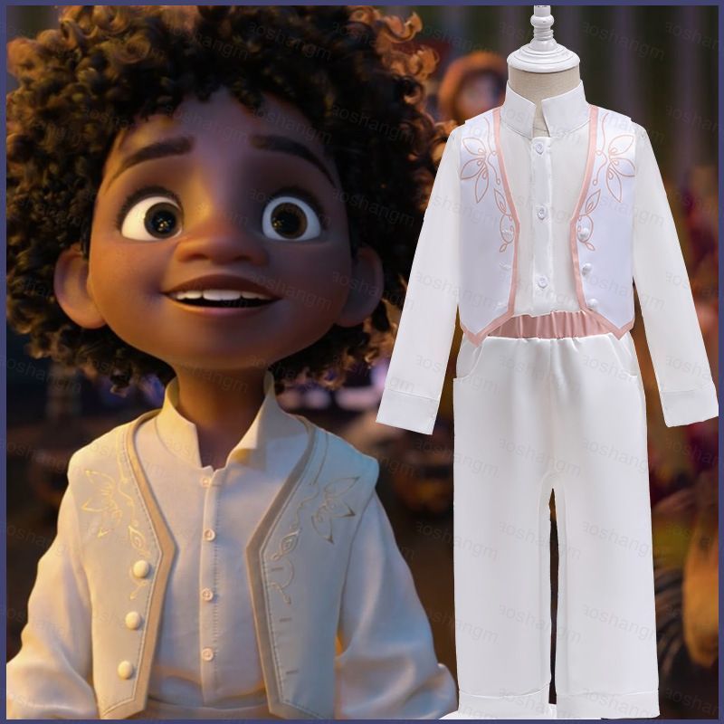 ชุดคอสเพลย์ Antonio จาก Disney Encanto สำหรับเด็ก ประกอบด้วยเสื้อกั๊ก กางเกง และผ้าพันคอ