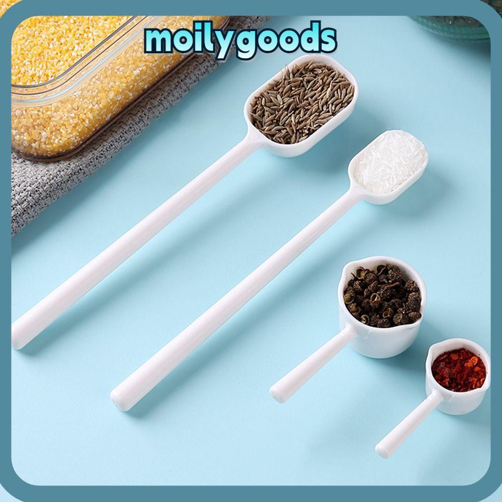 MOILYHD ช้อนตวง 2 ชิ้น, ช้อนผงล้างเกลือโปร่งใส, อุปกรณ์ครัว 5-15 มล. ที่ตักให้อาหารสัตว์เลี้ยง