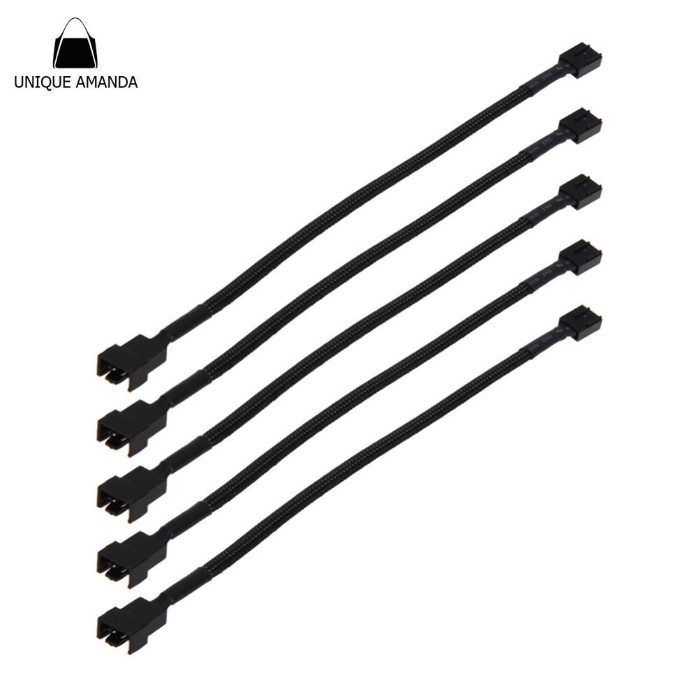 อีไลฟ์010☁ 5pcs 4 Pin PWM Connector ชายหญิงขยายสาย 26 ซม.PWM พัดลมสายต่อ PWM พัดลมสําหรับคอมพิวเตอร์