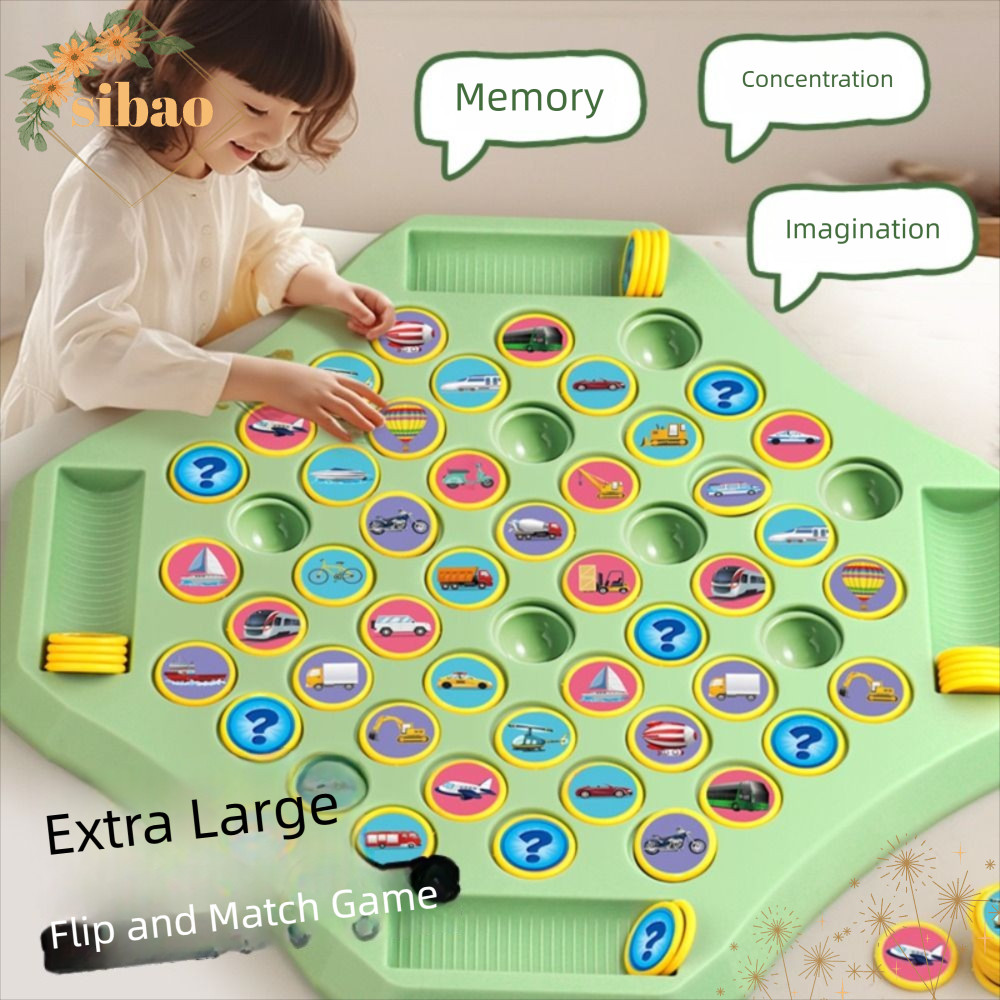 SIBAO Flip Chess Memory Game, พร้อมกระดานหมากรุก Fruit Flip Memory Game Memory Flip Chess, ตลกพร้อมก
