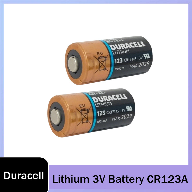 Duracell แบตเตอรี่ลิเธียม 3V CR123A CR17345 DL123A EL123A 123A สําหรับออดกล้อง