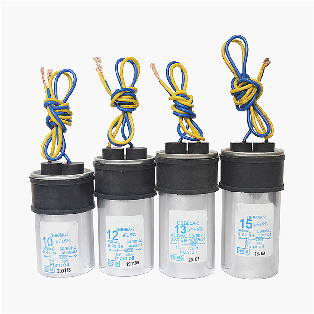 CBB65 ตัวเก็บประจุ 10UF 11UF 13UF 15UF 18UF Original Starter Capacitor สําหรับซ่อมเครื่องซักผ้าอะไหล