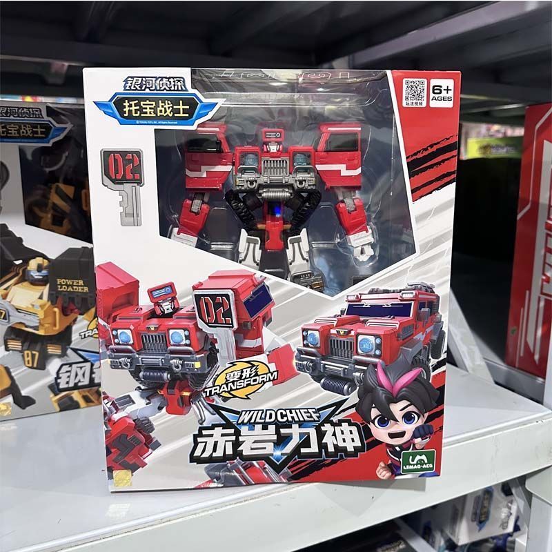 TOBOS Galaxy Detective 6 หุ่นยนต์ของเล่นแปลงร่าง Akaya God Kui Wang Children Boy Trailer
