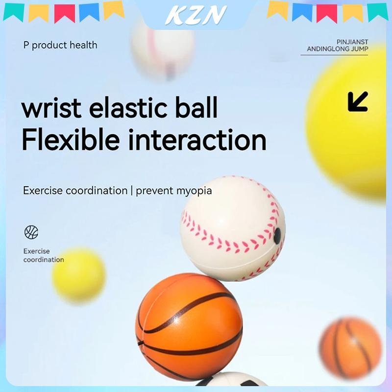 [kzn] Return Hand Ball Wrist Fitness Balls ฟองน้ํายาง Rebound Ball กีฬากลางแจ้ง Bouncy Balls [vn]