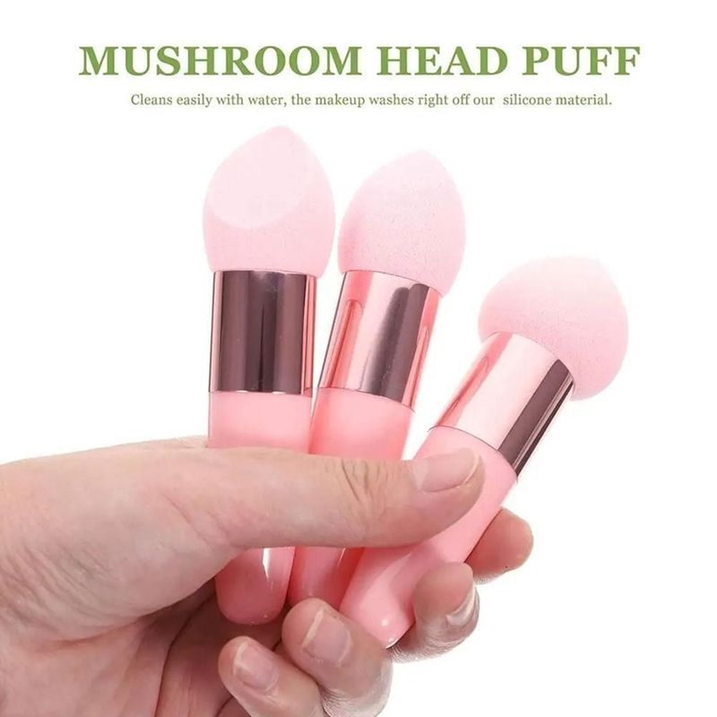 Small mushroom-shaped silicone women's dual-use makeup puff, washable, non-absorbent blush puff, beauty small mushroom puff papashizhu520.th4.15