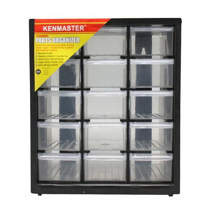 Kenmaster 25-Slot Drawer Rack - Part Organizer - 15 ชั้น