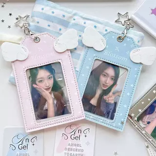 เฟรมการ์ดปีกนางฟ้า Angel Wings Card Holder พวงกุญแจโฟโต้การ์ด PU ใส่การ์ด ใส่บัตร