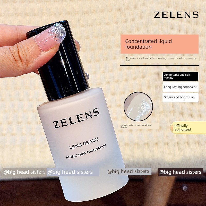 รองพื้น ครีมรองพื้น ครีม Luminous Skin ~ รุ่นใหม่ zelens Concentrated Liquid Foundation 30ml คอนซีลเ