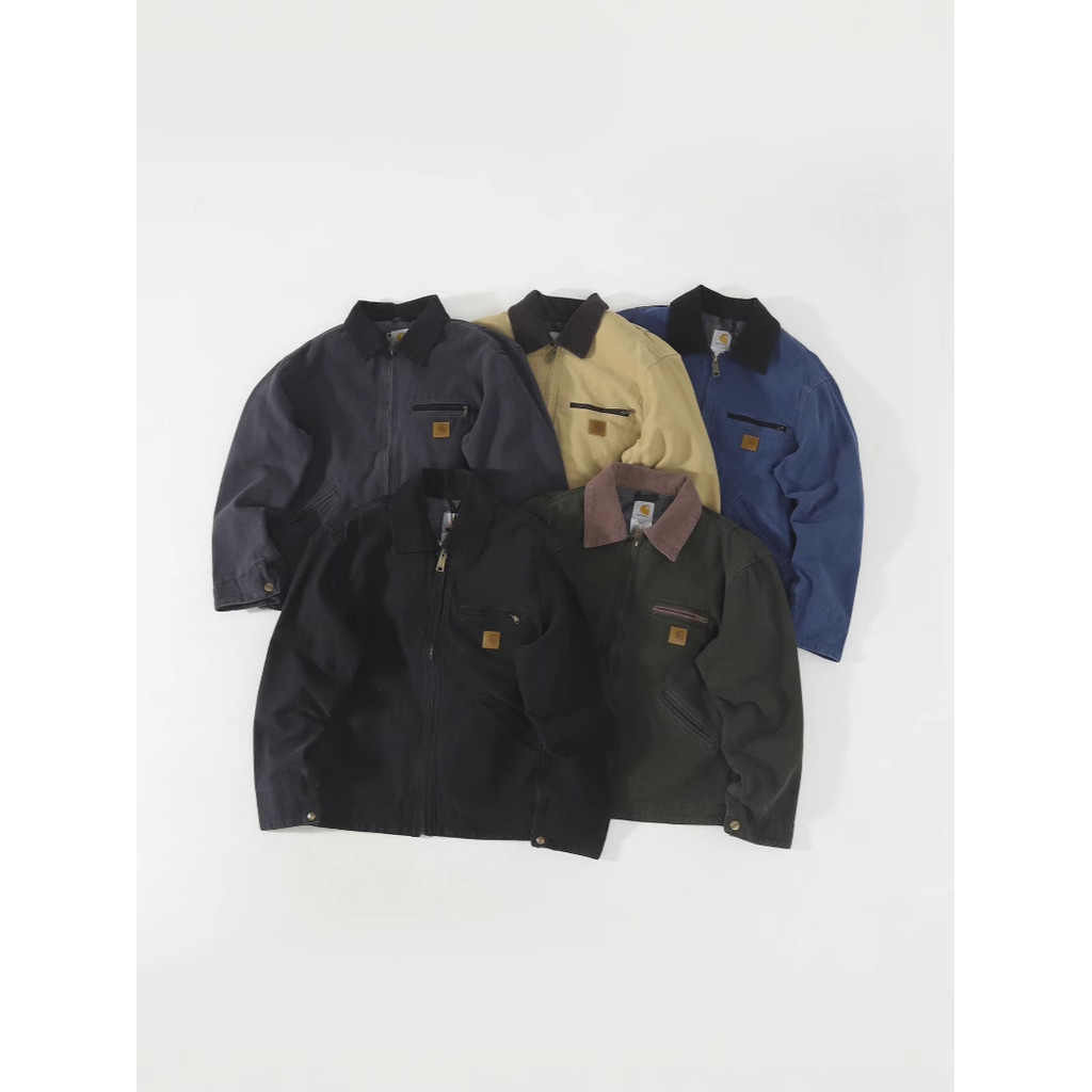 A2GJ Car* J97Detroit Embroidered Couple's Canvas Jacket Spring and Autumn Vintage Workwear Jacket Tr