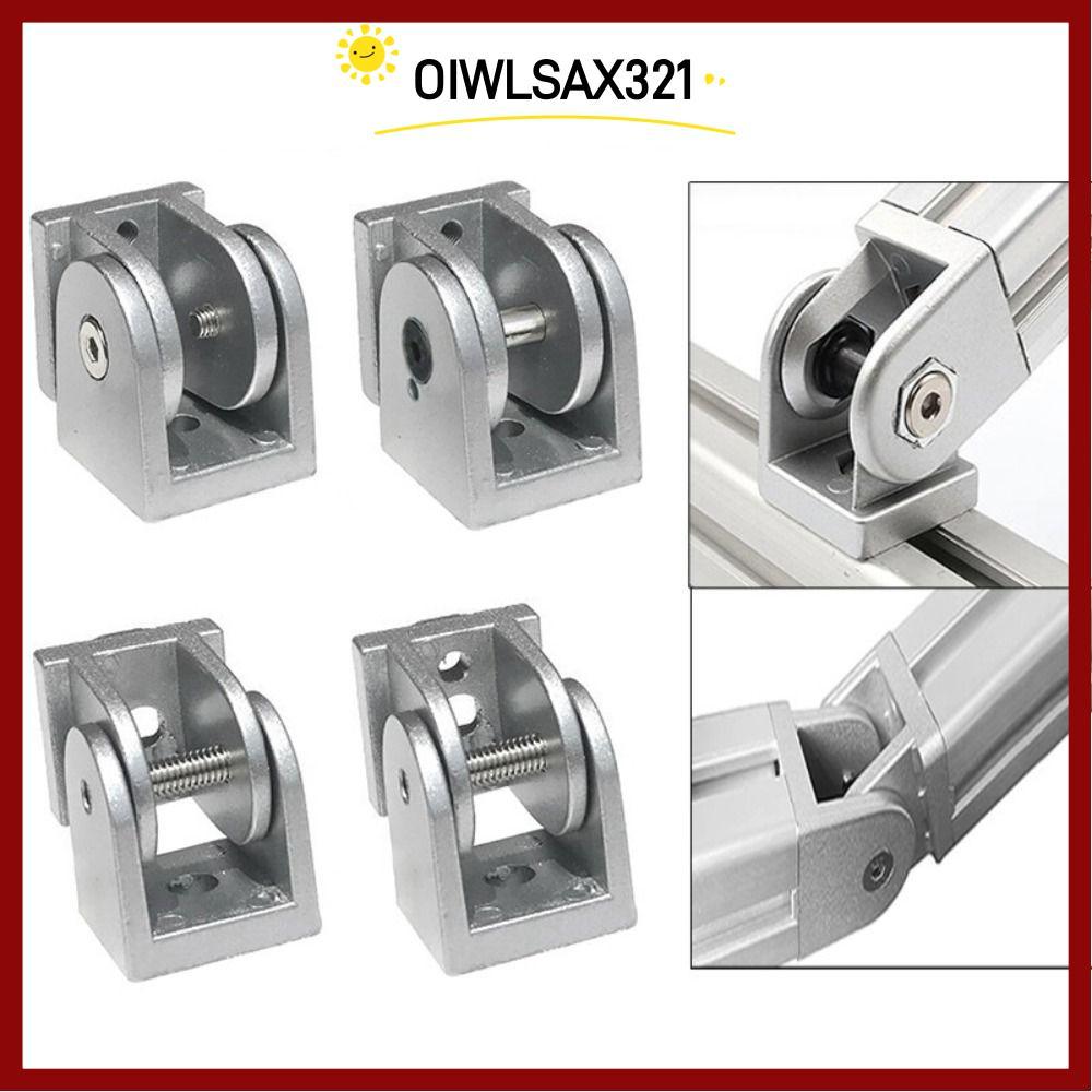OIWLSAX321 Pivot Joint Connector, สังกะสีอัลลอยด์ฐานเลื่อนบานพับ,ฟิตติ้งอลูมิเนียมโปรไฟล์ปรับบานพับย